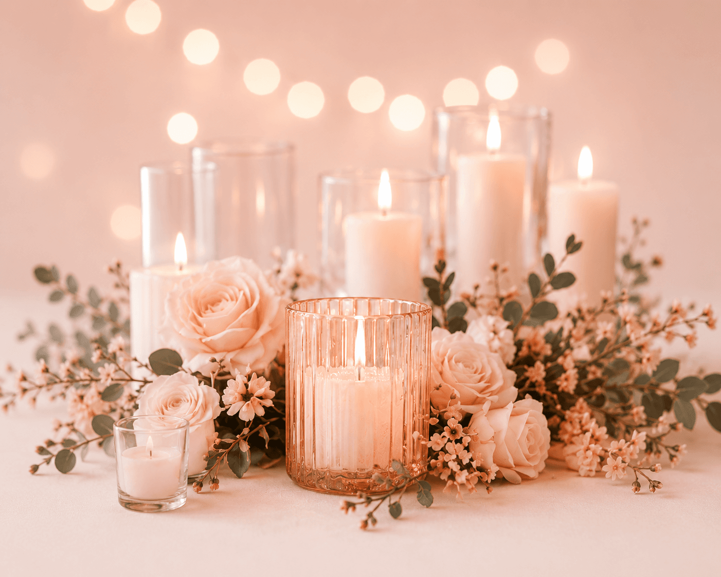 Candlelit roses