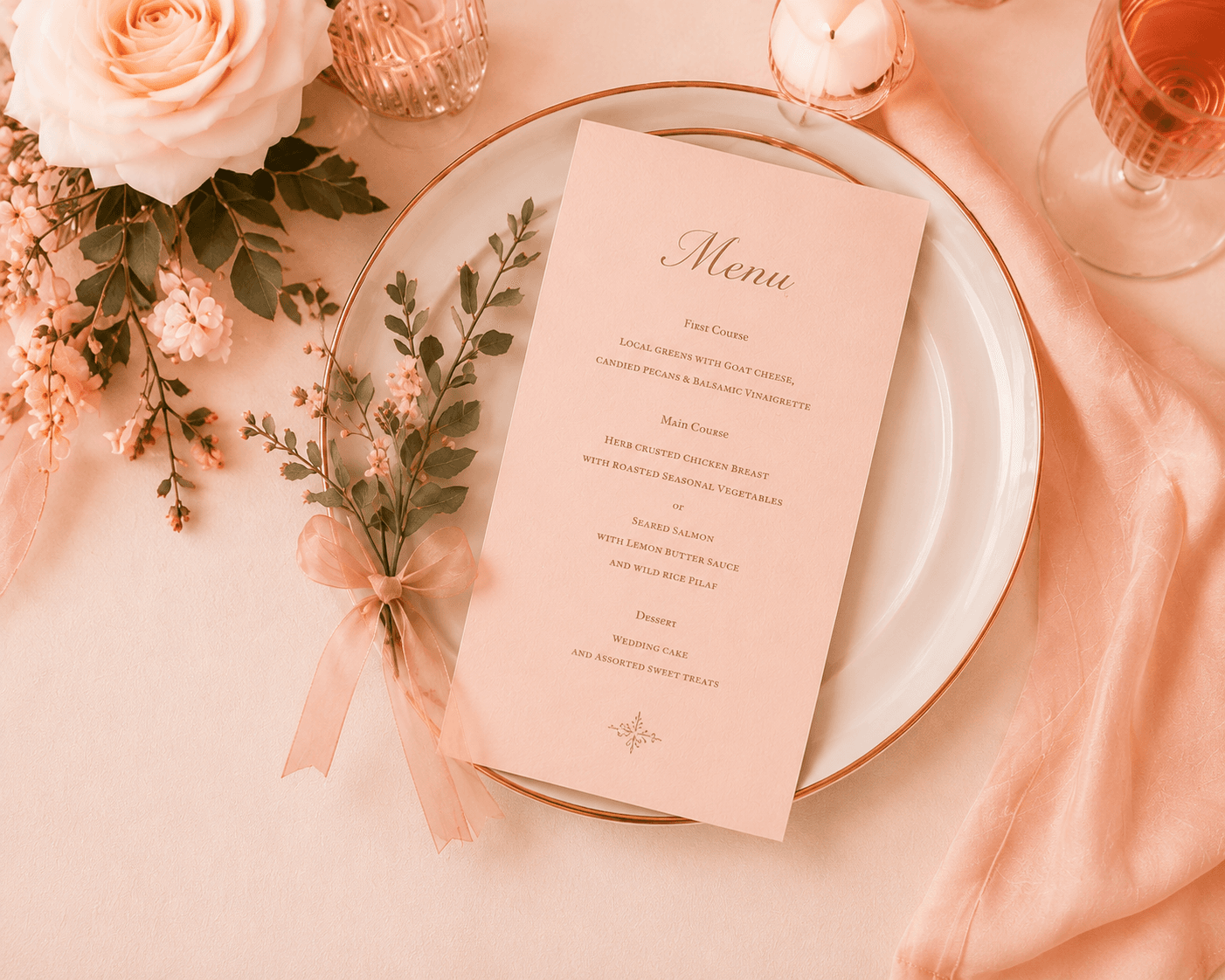 Wedding menu